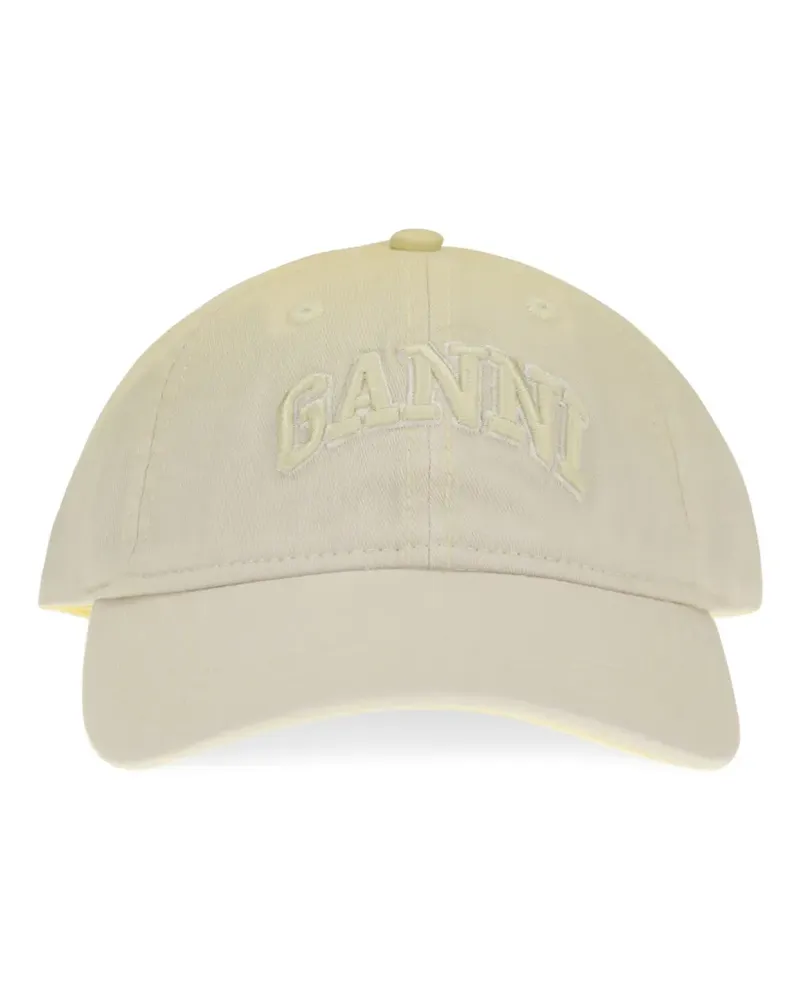 Ganni logo-embroidered baseball cap - Gelb Gelb