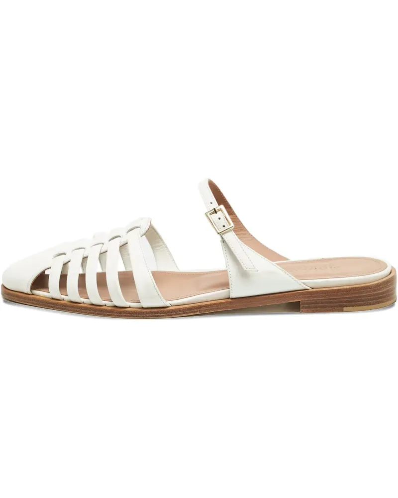 Malone Souliers Eleonora Mules mit Riemen - Weiß Weiß