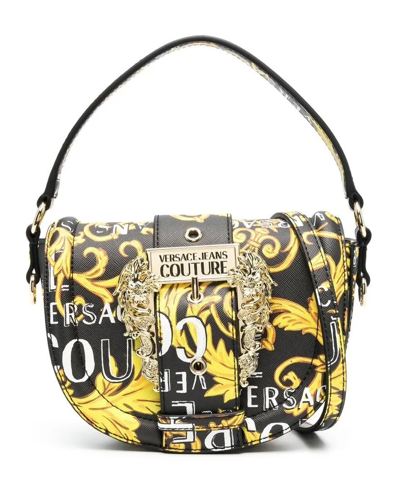 Versace Jeans Handtasche mit barocker Schnalle Schwarz