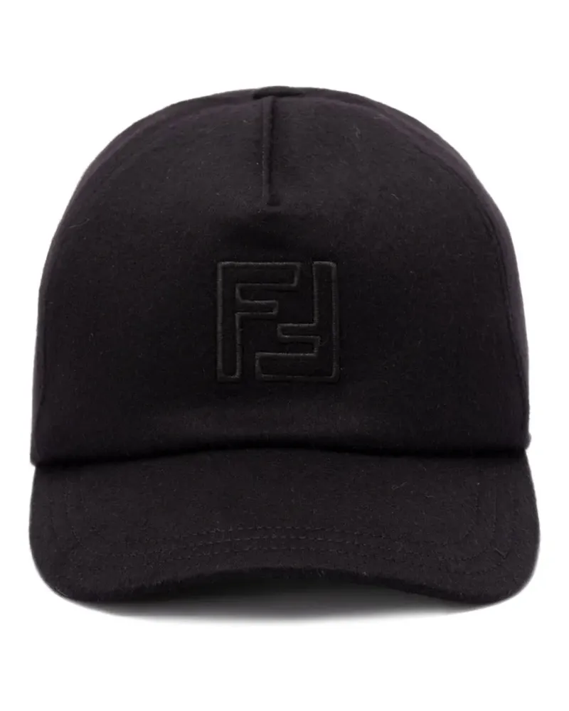 Fendi Baseballkappe mit Logo-Stickerei - Schwarz Schwarz