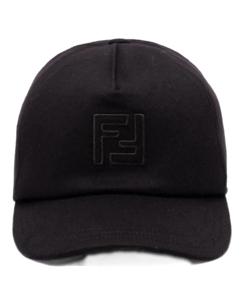 Fendi logo-embroidered cap - Schwarz Schwarz