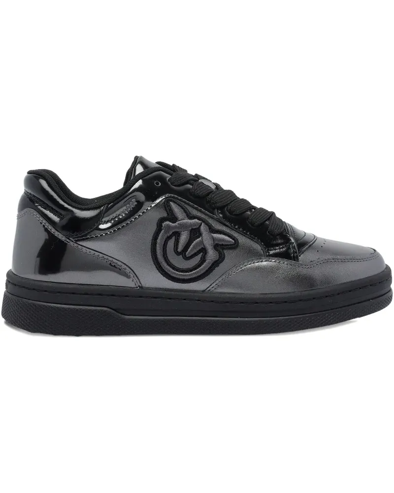 Pinko Sneakers aus Lackleder mit Logo - Schwarz Schwarz