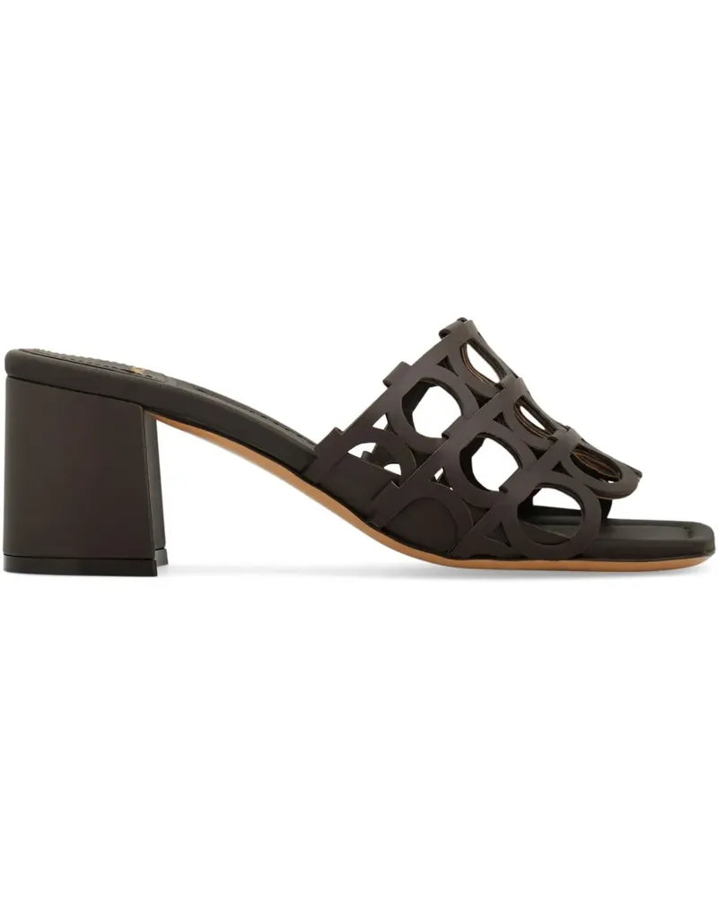 Ferragamo Gancini Mules 55mm - Braun Braun