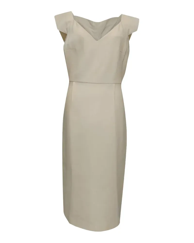 Roland Mouret V-neck midi dress - Nude Nude
