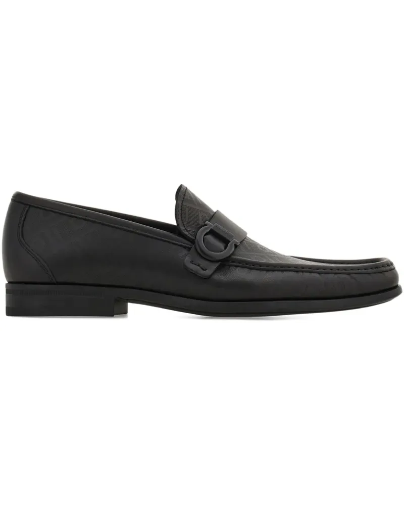 Ferragamo Loafer mit Gancini-Spange - Schwarz Schwarz