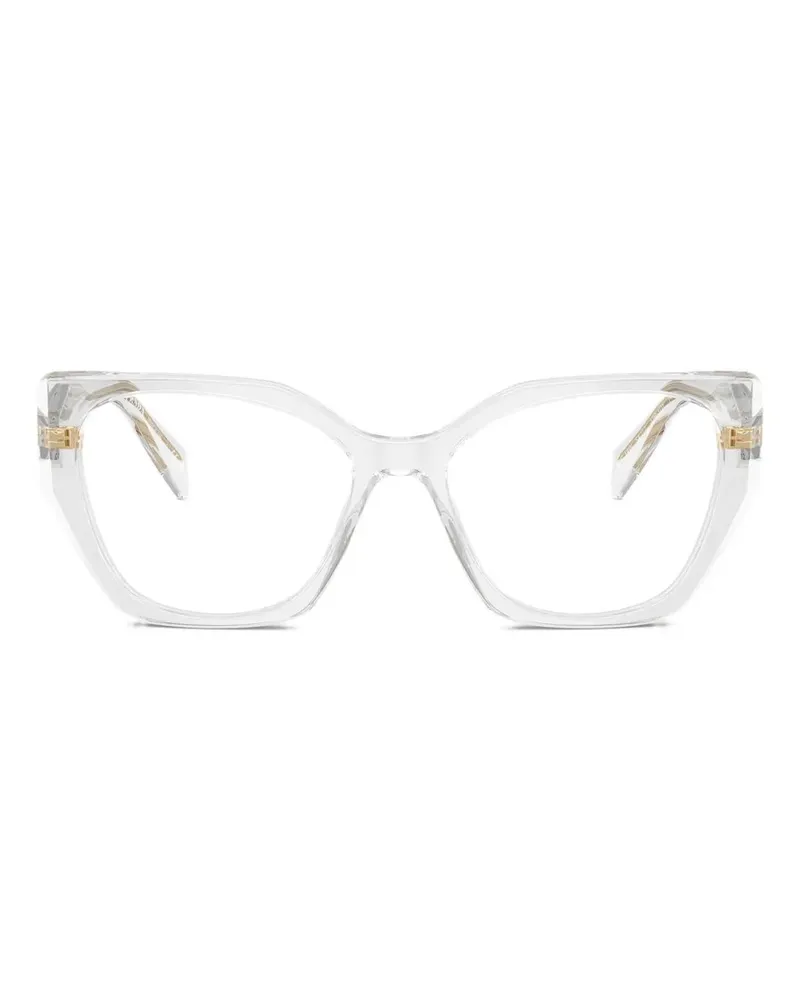 Prada Brille mit geometrischem Gestell - Weiß Weiß
