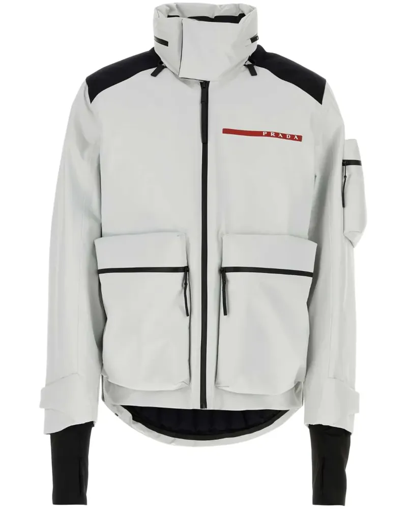 Prada Wattierte Skijacke mit Logo-Applikation - Nude Nude