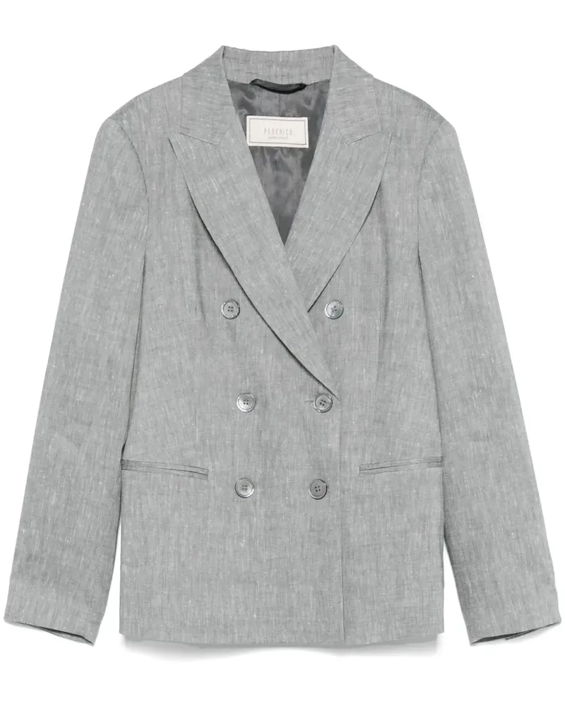 Peserico Sakko mit steigendem Revers - Grau Grau
