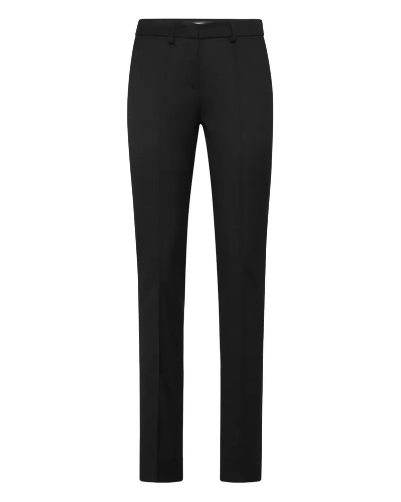 Philipp Plein Schmale Hose mit Logo-Schild - Schwarz Schwarz