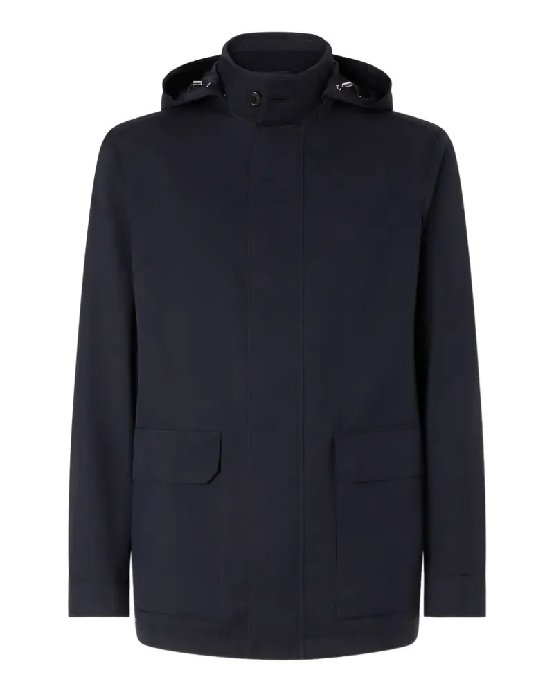 Ermenegildo Zegna Marineblauer Motorin 300cc Mantel Blau