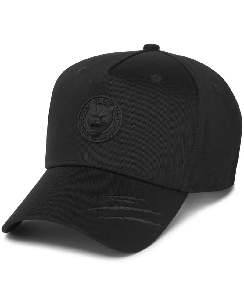 Philipp Plein Scratch Baseballkappe - Schwarz Schwarz