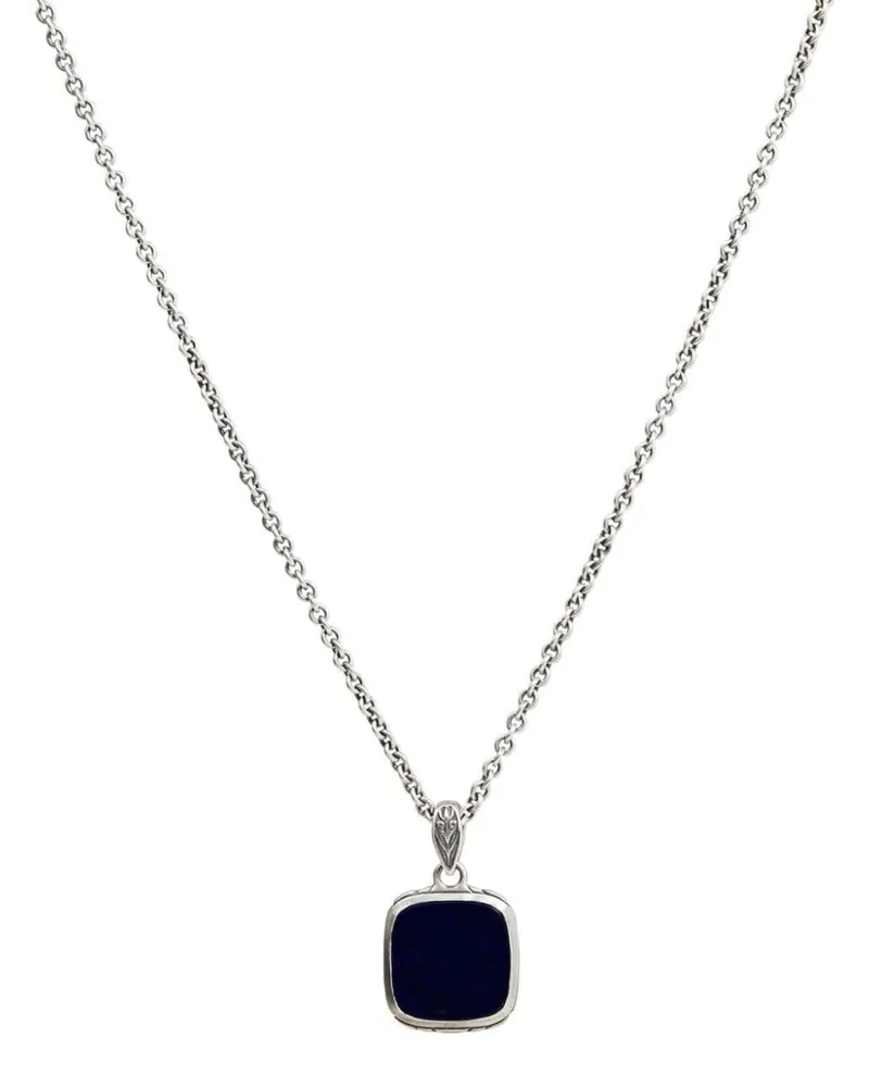 John Varvatos Halskette mit Onyx-Anhänger - Silber Silber