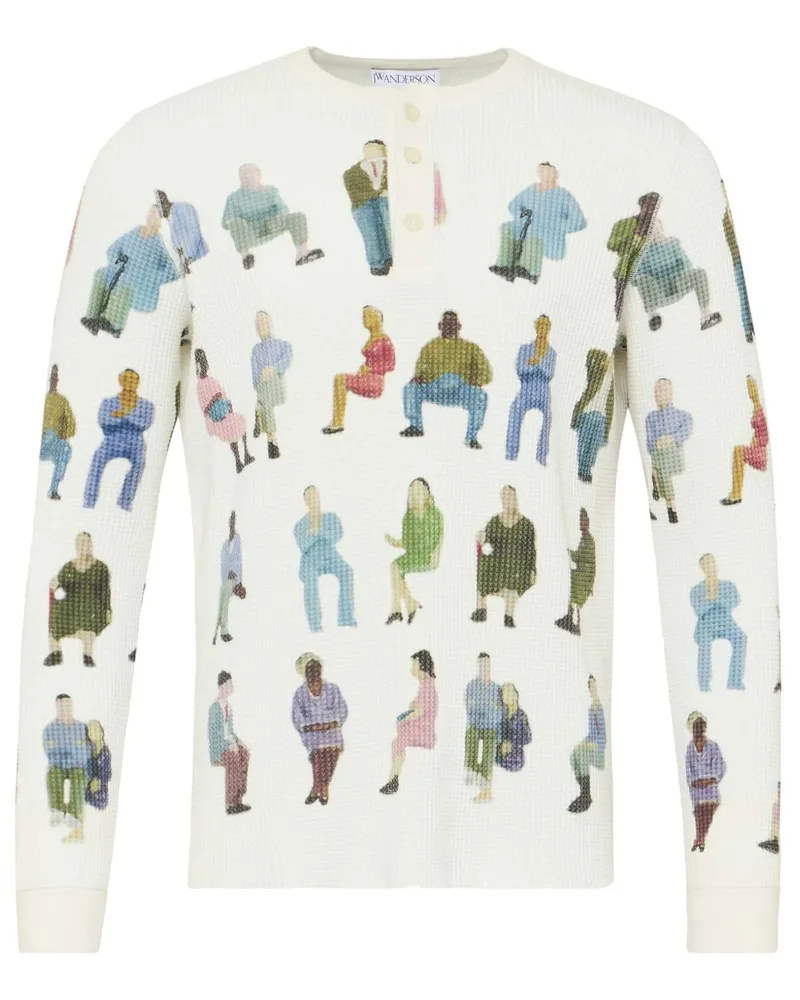 J.W.Anderson Pullover mit Waffelmuster - Weiß Weiß