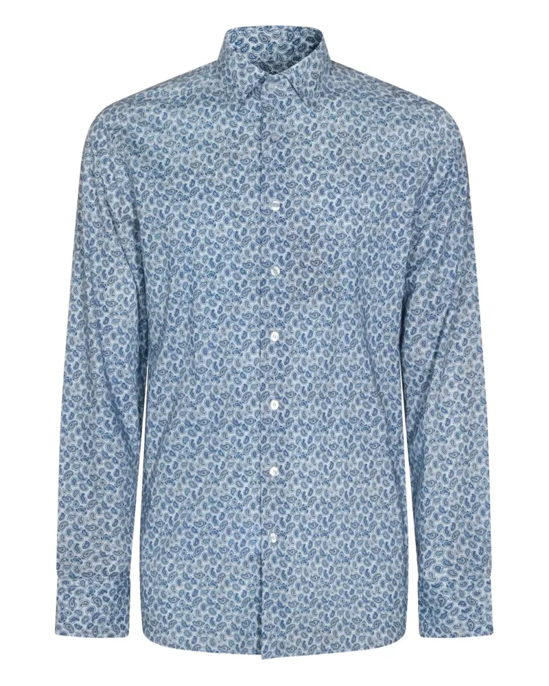 Etro paisley-print cotton shirt - Blau Blau