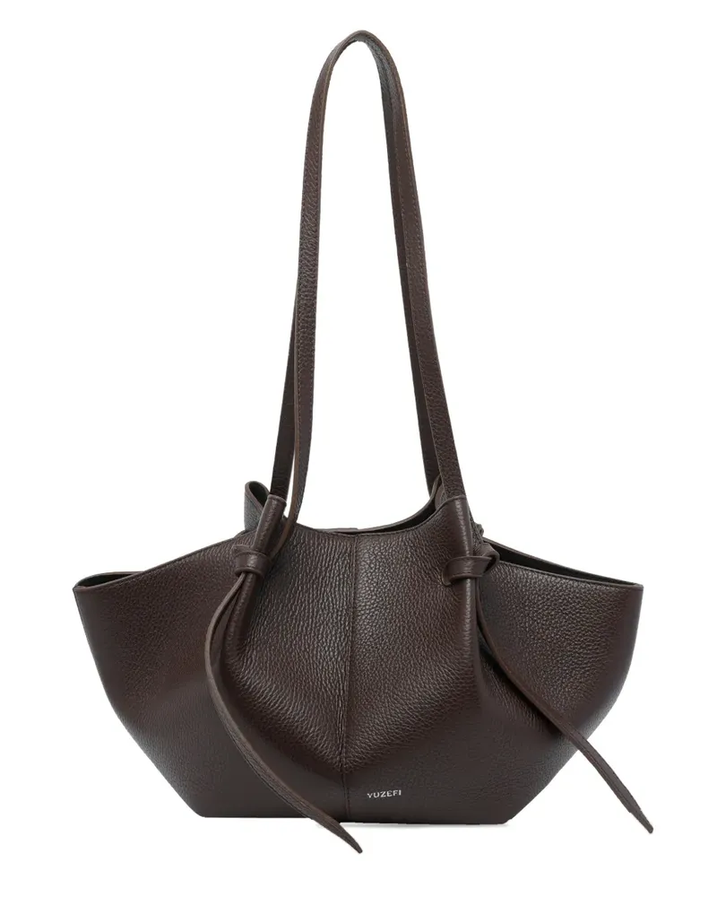 YUZEFI Mochi leather shoulder bag - Braun Braun