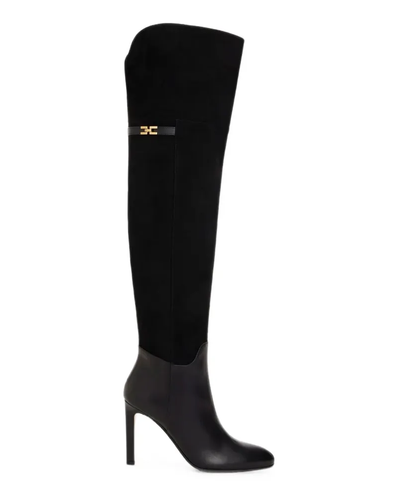 Elisabetta Franchi Stiefel aus Wildleder - Schwarz Schwarz