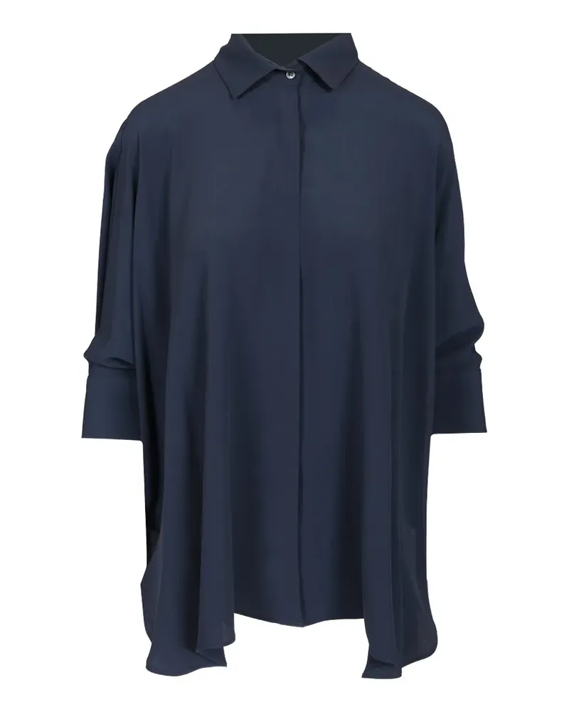 Al Duca D’Aosta 1902 batwing-sleeve silk shirt - Blau Blau