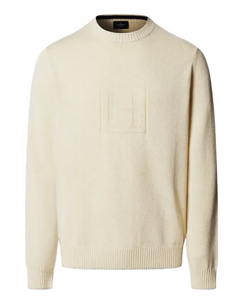 Hackett Pullover mit H-Logo und rundem Ausschnitt - Nude Nude