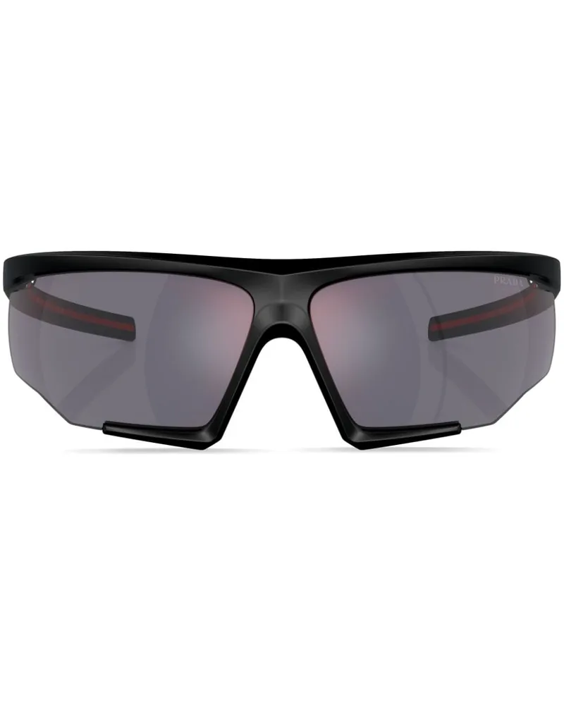 Prada Sonnenbrille mit Oversized-Gestell - Schwarz Schwarz