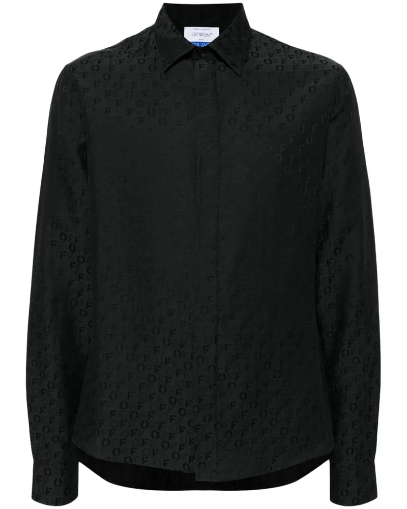 OFF-WHITE Hemd aus Seiden-Baumwollgemisch - Schwarz Schwarz