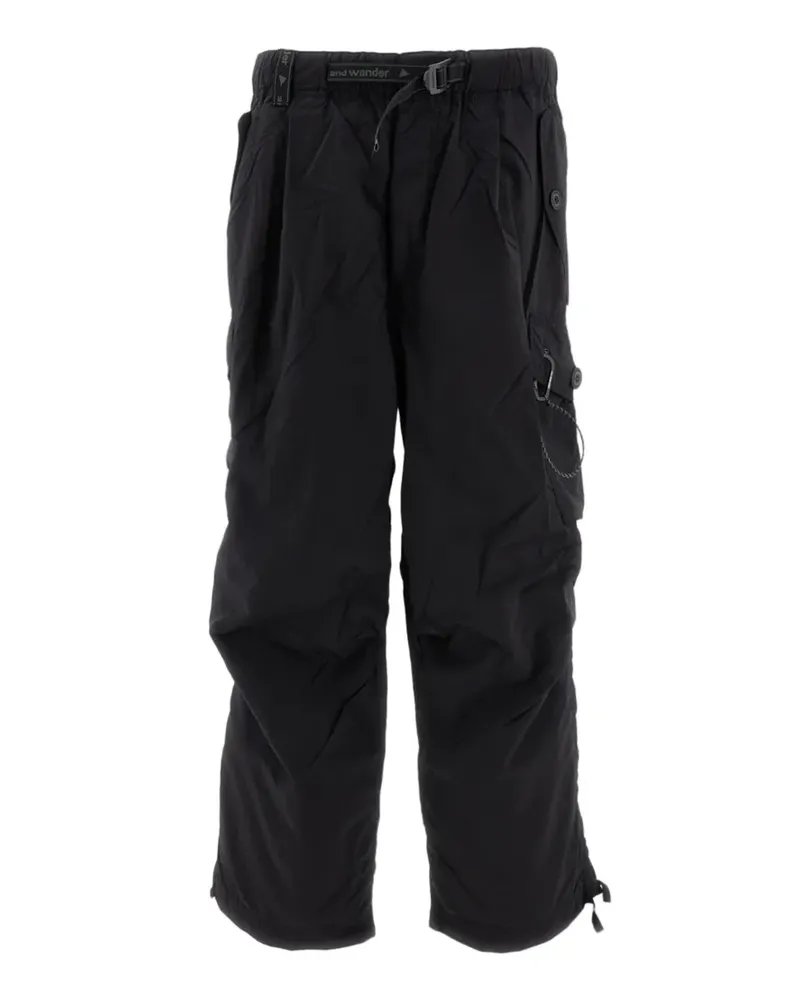 and wander Wasserabweisende Ripstop-Cargohose - Schwarz Schwarz