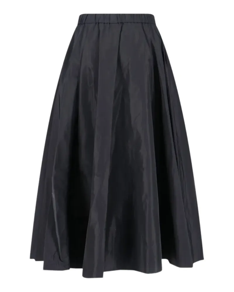 ASPESI Ungefütterter Rock aus technischem Polyester - Schwarz Schwarz