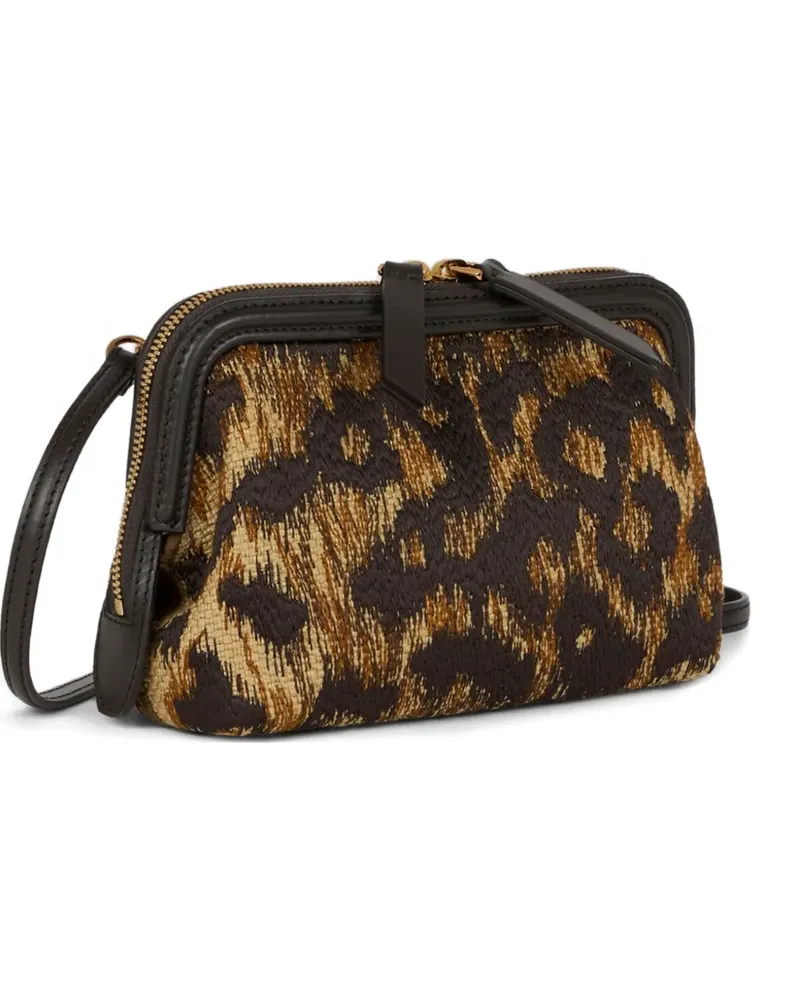 Etro Doc animal-effect clutch bag - Braun Braun