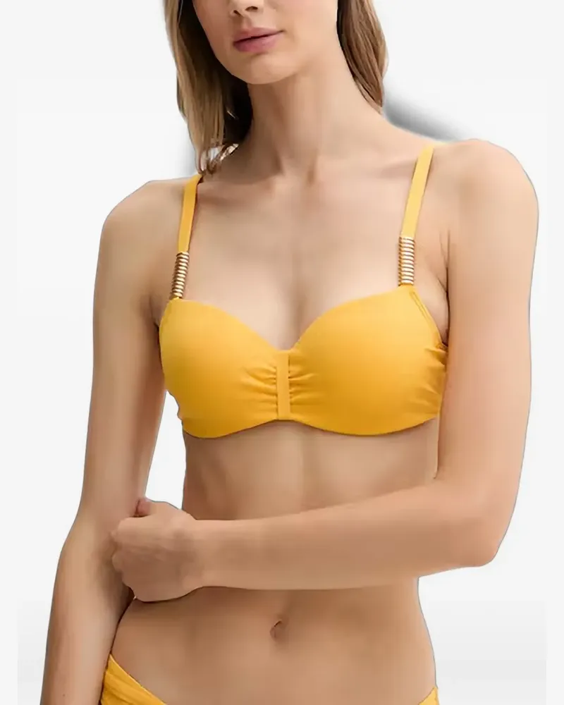 Chantelle Icon ruched-detail bikini top - Gelb Gelb