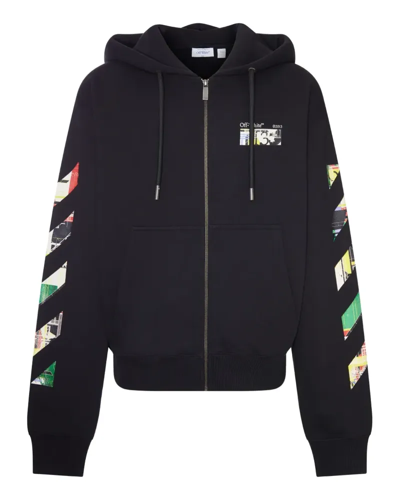 OFF-WHITE Industrial Arrow zip-up hoodie - Schwarz Schwarz