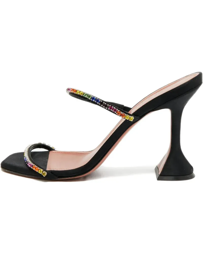 Amina Muaddi Gilda Sandalen mit Kristallen - Schwarz Schwarz