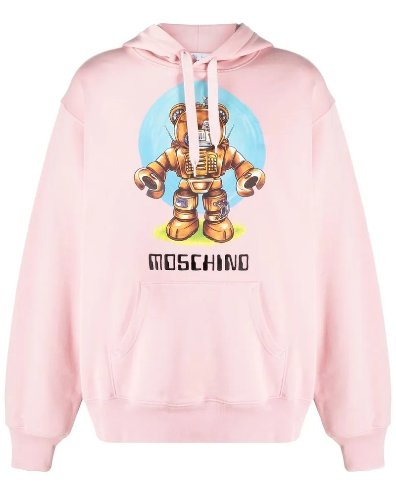Moschino Hoodie mit Teddy-Print - Rosa Rosa