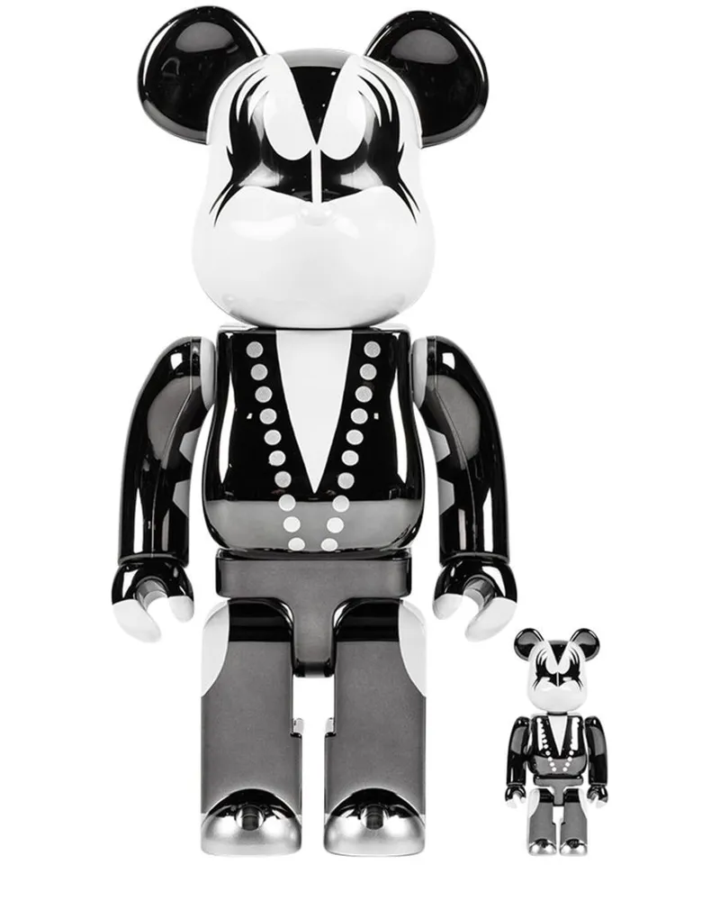 Medicom Toy x KISS Demon BE@RBRICK 100% und 400% Figuren-Set Grau