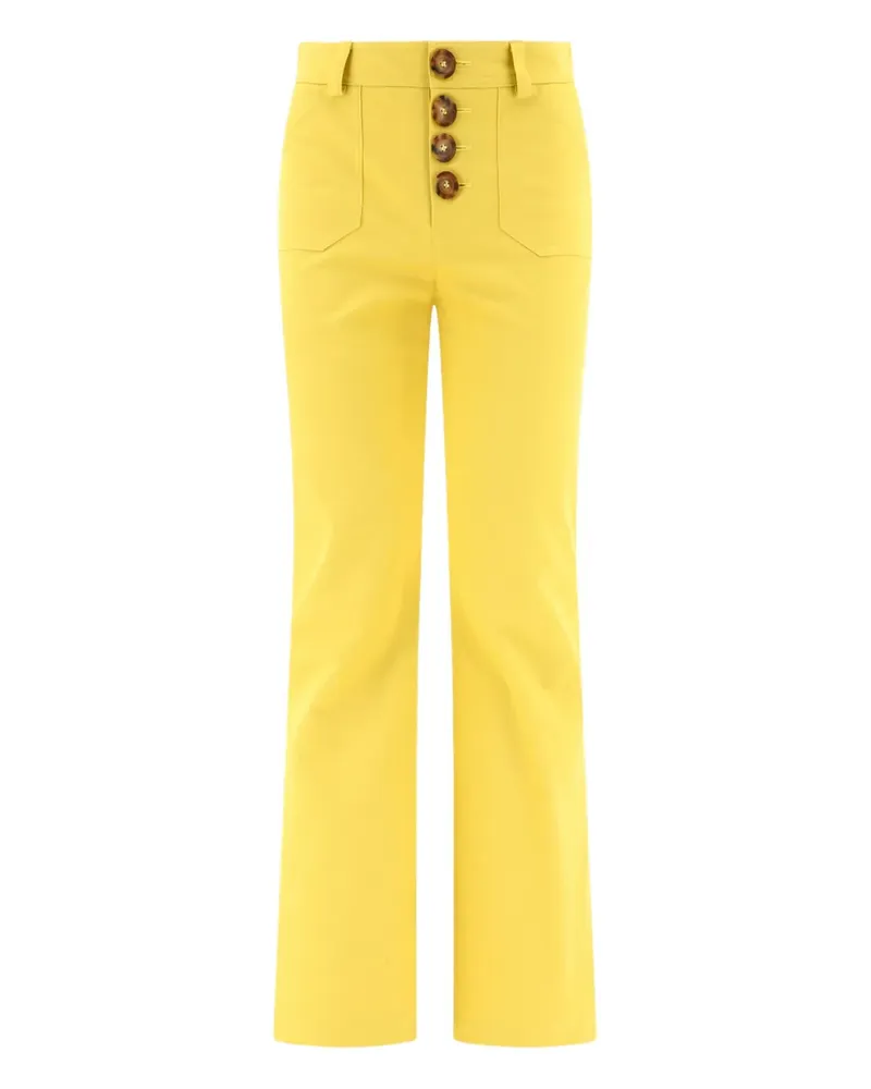 Inès de la Fressange Hose mit Knöpfen - Gelb Gelb