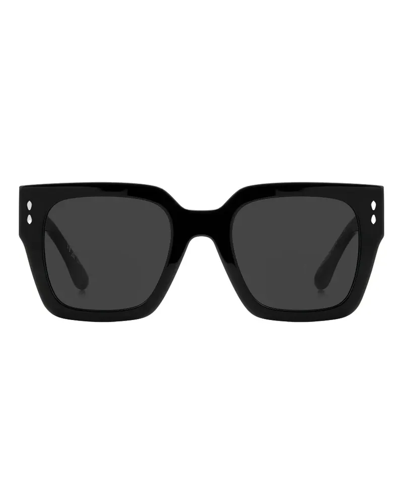 Isabel Marant Sonnenbrille mit eckigem Gestell - Schwarz Schwarz