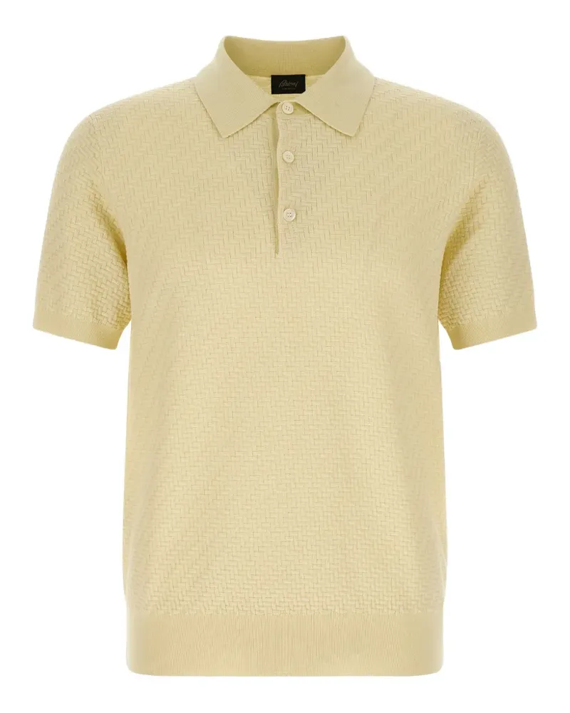 Brioni weaving short-sleeve polo shirt - Nude Nude