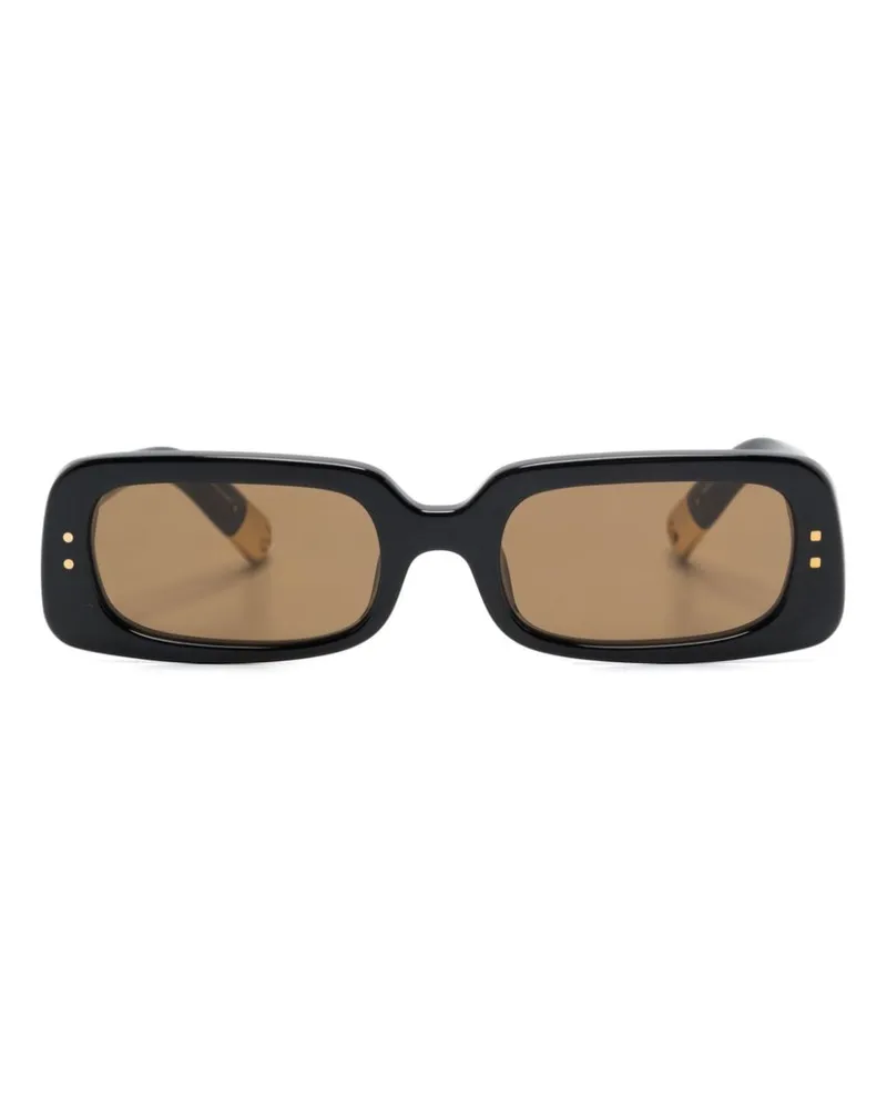Jacquemus Sonnenbrille mit eckigem Gestell - Schwarz Schwarz
