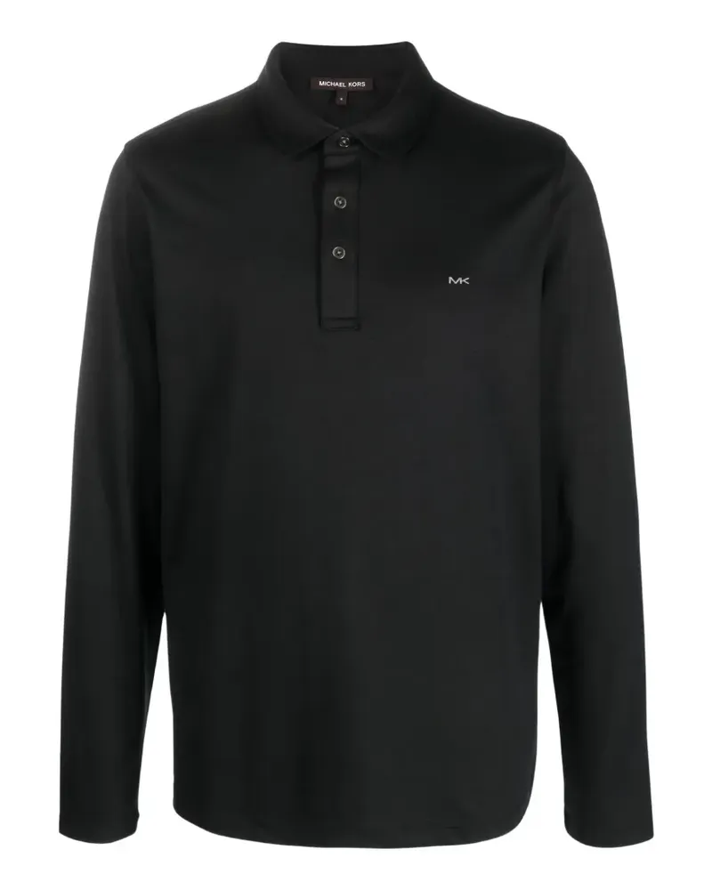 Michael Kors Langärmeliges Poloshirt - Schwarz Schwarz