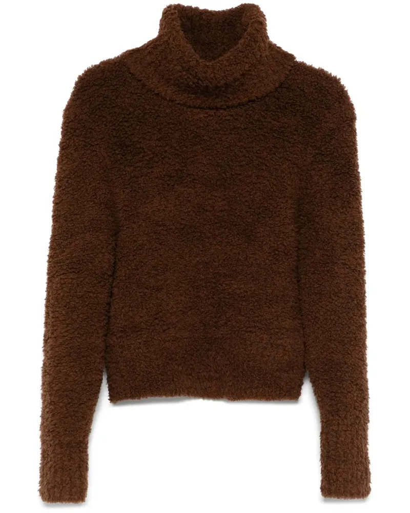 Self-Portrait Pullover mit Oversized-Kragen - Braun Braun