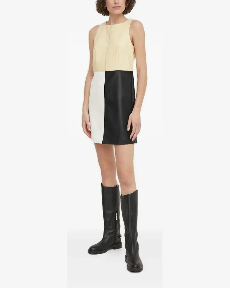 Sisley Midikleid in Colour-Block-Optik - Nude Nude