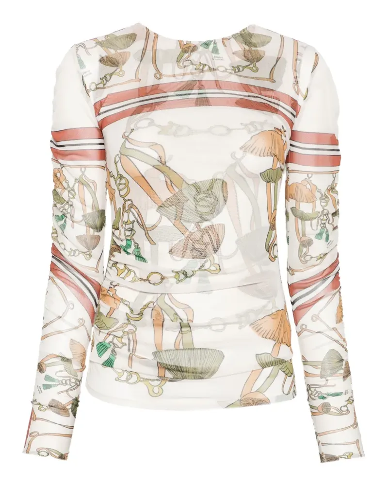 Dorothee Schumacher Wild Funghi Mesh-T-Shirt - Nude Nude