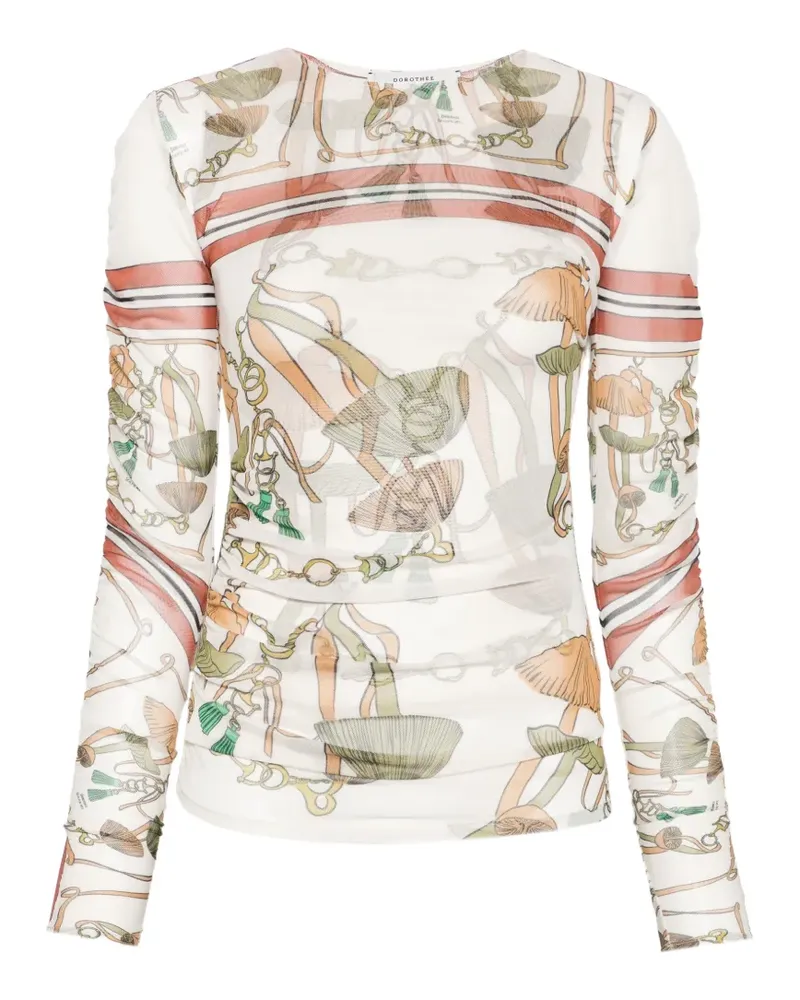 Dorothee Schumacher Wild Funghi Mesh-T-Shirt - Nude Nude