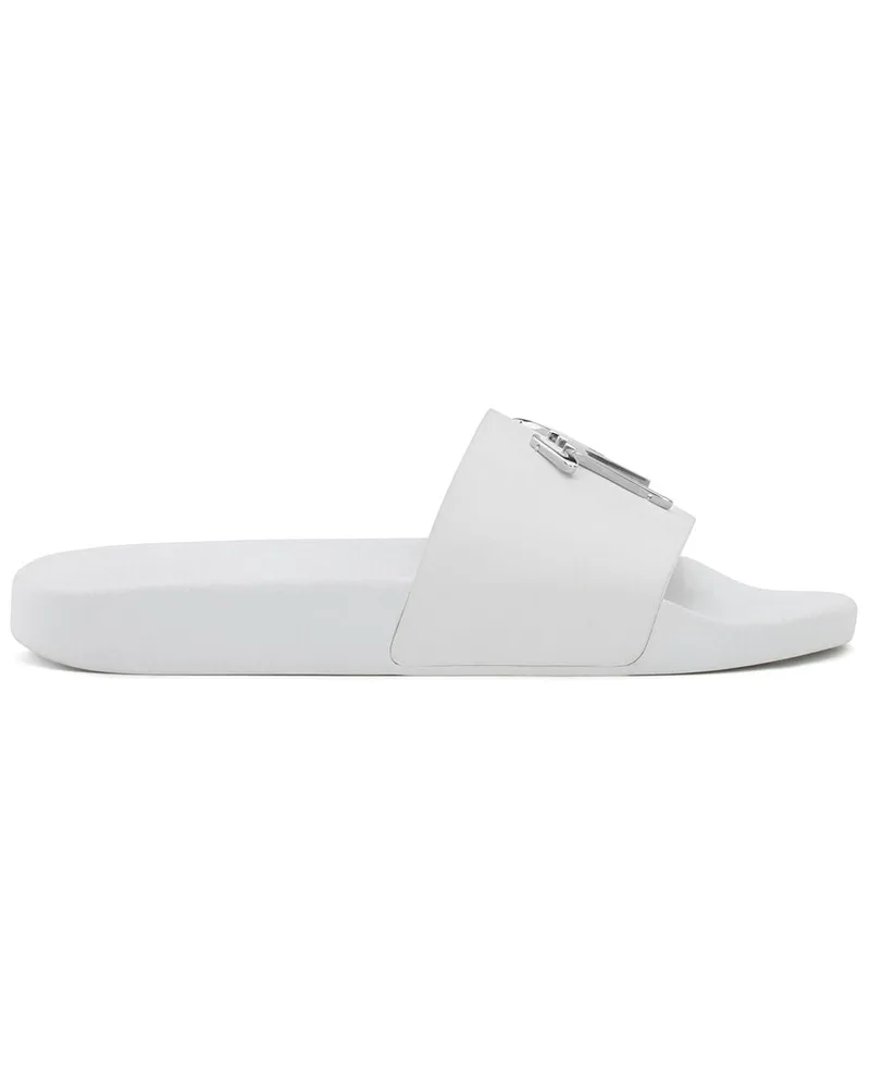 Giuseppe Zanotti Brett Pantoletten - Weiß Weiß