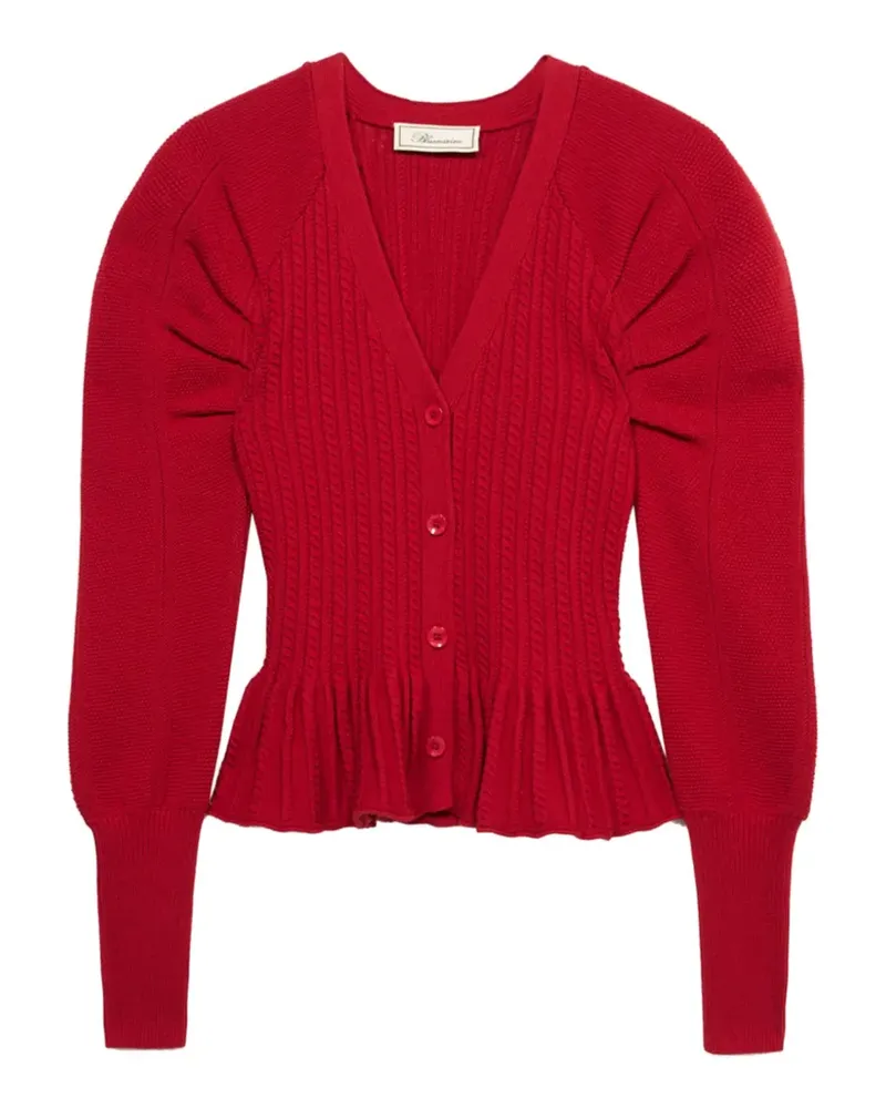 Blumarine Cardigan mit Zopfmuster - Rot Rot