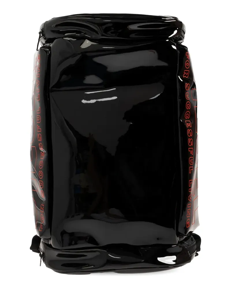 Diesel patent logo-print backpack - Schwarz Schwarz