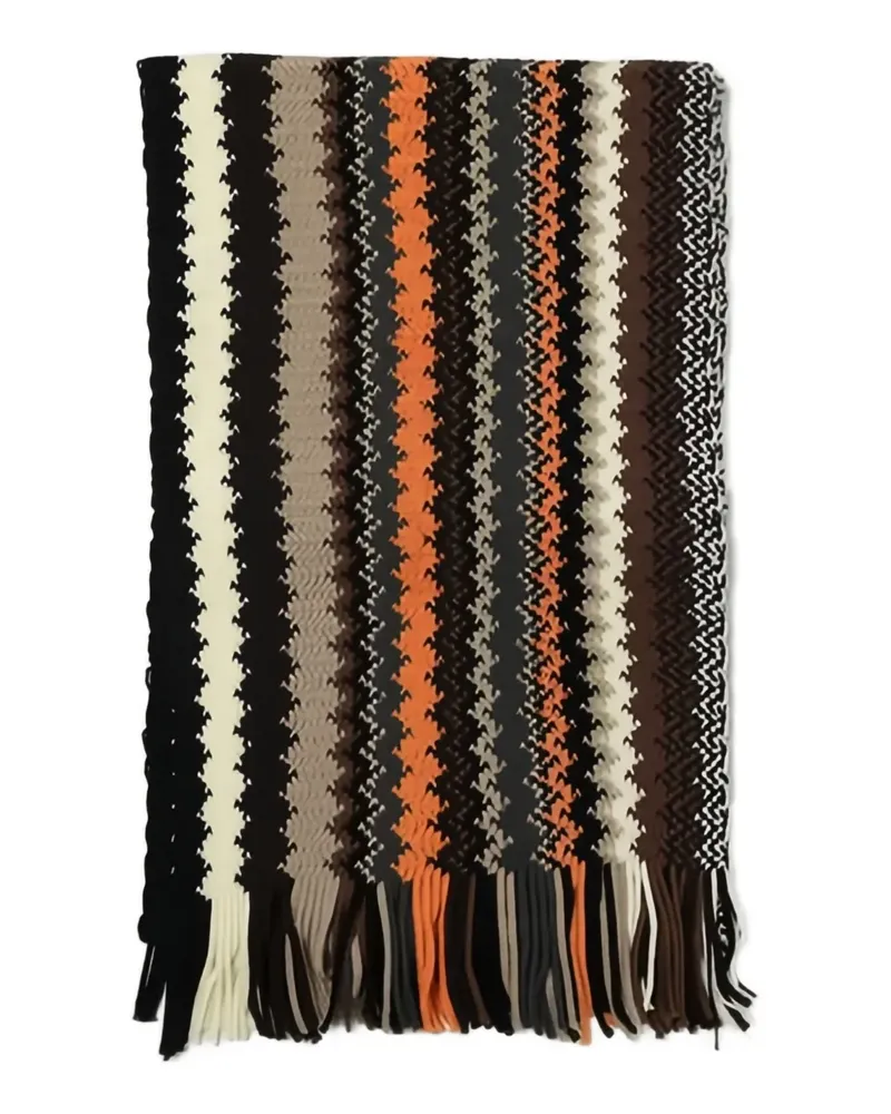Missoni Schal mit Zickzackmuster - Braun Braun