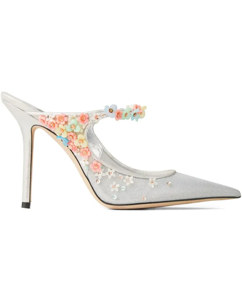 Jimmy Choo Bing Daisy Pumps 100mm - Silber Silber