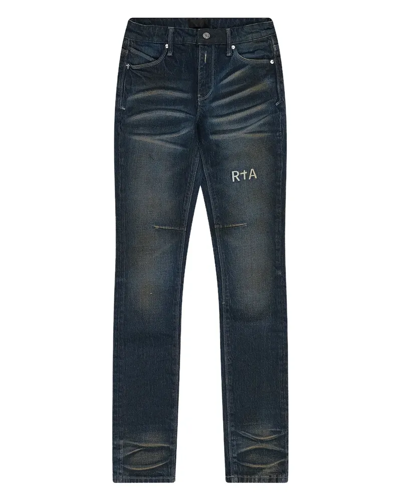 RTA Bryant Skinny-Jeans im Distressed-Look - Blau Blau
