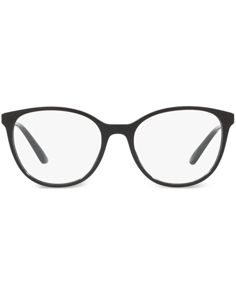 Dolce & Gabbana Brille mit Logo-Schild - Schwarz Schwarz