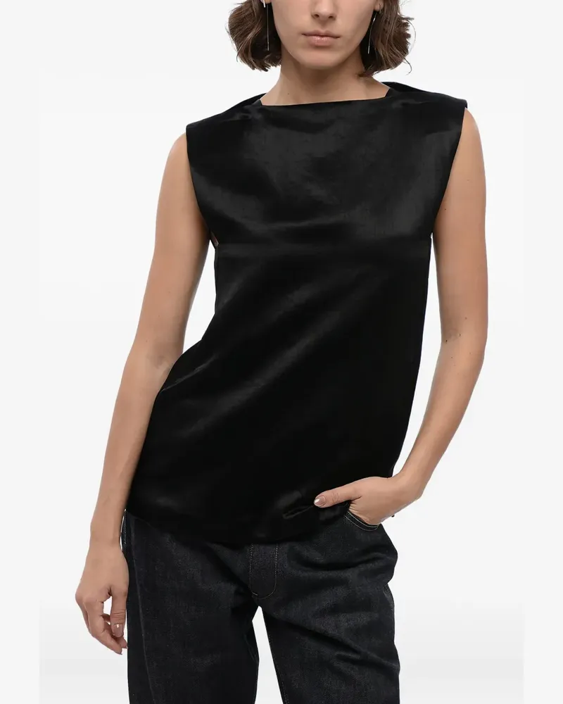 Jil Sander Top mit rundem Ausschnitt - Schwarz Schwarz