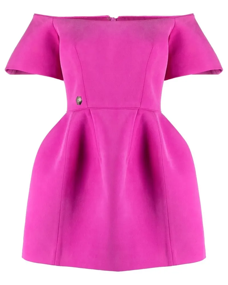 Philipp Plein Schulterfreies Midikleid - Rosa Rosa